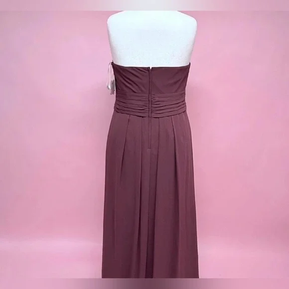 David’s Bridal Wine Colored Evening Gown - Picture 5 of 8